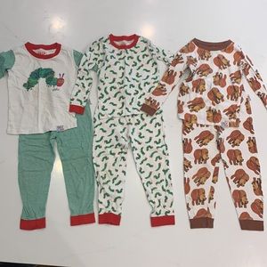 Eric Carle long sleeve pajama sets. Set of 3 matching pajama tops and bottoms.